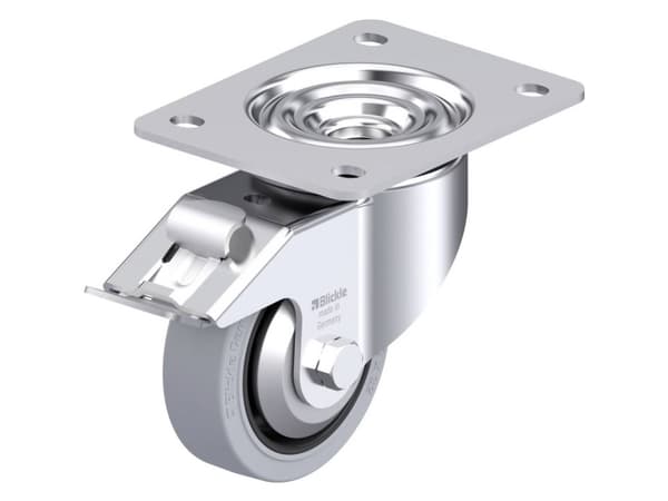 Blickle 750335 LK-POEV 100R-3-FI-SG-FA Styrehjul i stål Hjuldiameter: 100 mm Bæreevne (maks.): 200 kg 1 stk