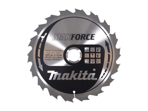 Makita B-32166, Tre, 23,5 cm, 3 cm, 6500 RPM, 2,6 mm, Makita