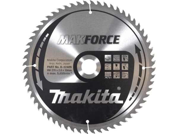 Makita B-32409, Tre, 27 cm, 3 cm, 5650 RPM, 2,8 mm, Makita