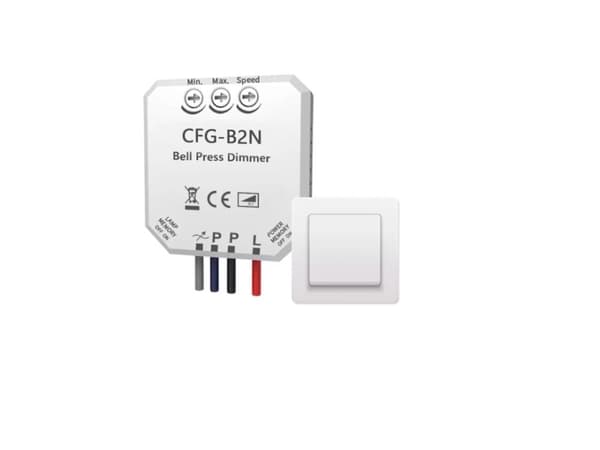 Light Solutions Inline LED Recessed LED Dimmer - Push dimmer - Memory
