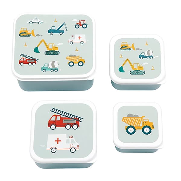 A little lovely company - Lunch  Snack Box Set - Vehicles