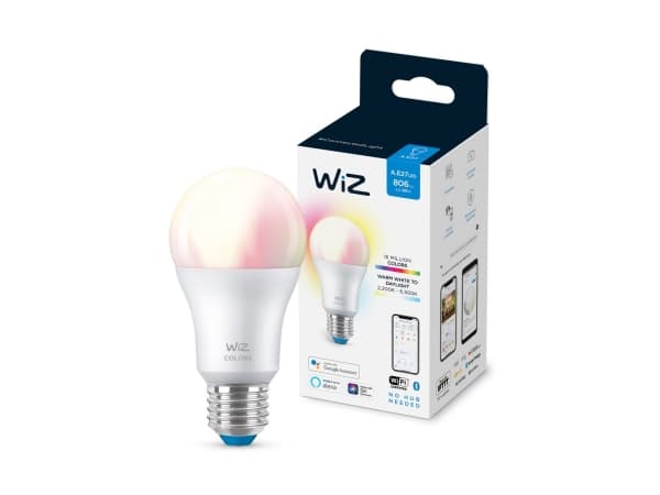 WiZ Colors - LED-lyspære - form: A60 - mattslipt finish - E27 - 8.5 W (ekvivalent 60 W) - klasse F - RGB-lys - 2200-6500 K