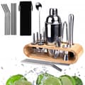 Miniatyrbillede 1 af 7: Professionelt bartendersæt til drinks shaker cocktailshaker 23 el.