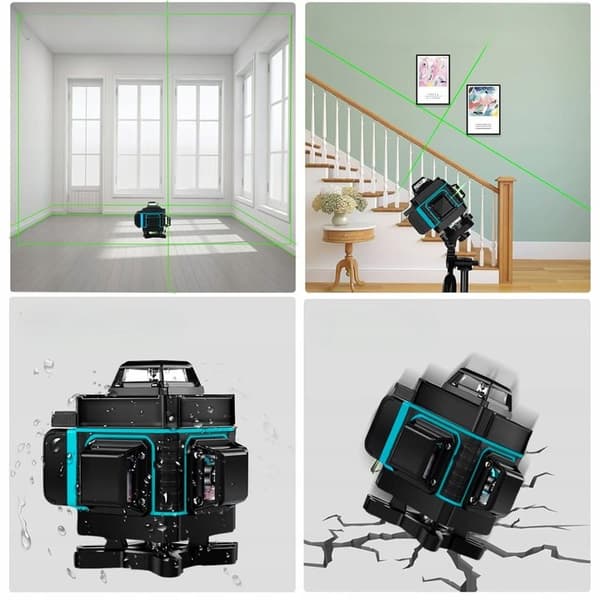 LASER NIVEAU 360 PLAN 4D 360 16 LINJER KRYDSLASER + STATIV