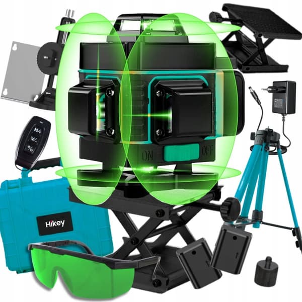 LASER NIVEAU 360 PLAN 4D 360 16 LINJER KRYDSLASER + STATIV