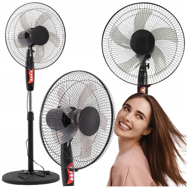 FLÄKT STÅENDE FLÄKT JUSTERING OSCILLATION TYST KRAFTFULL 45W 45CM HÖG
