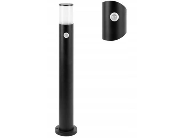 DALIA Puutarhapylväsvalaisin liiketunnistimella, E27, max. 15W, IP54, 80 cm, musta