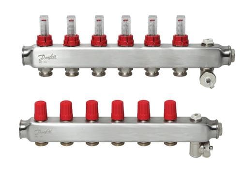 Danfoss SSM grenrörssats 6+6 m/flödesmätare och ändlock