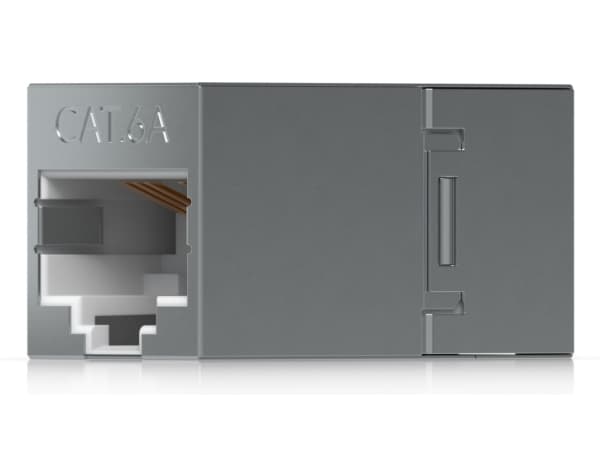 Ubiquiti UACC-RJ45-Coupler-C6A, Platt, Rostfritt stål, RJ-45, RJ-45, Honkoppling, Honkoppling