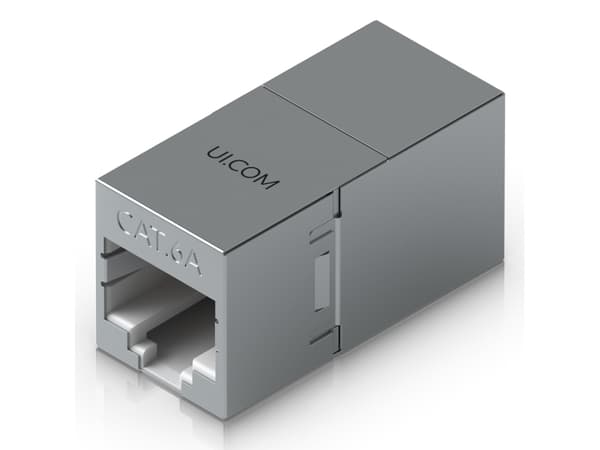 Ubiquiti UACC-RJ45-Coupler-C6A, Platt, Rostfritt stål, RJ-45, RJ-45, Honkoppling, Honkoppling
