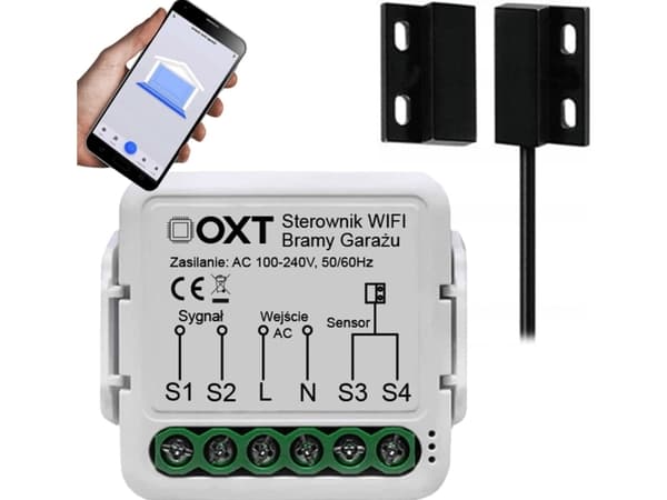OXT OXT-modul med reedbrytersensor for TUYA WiFi garasjeport