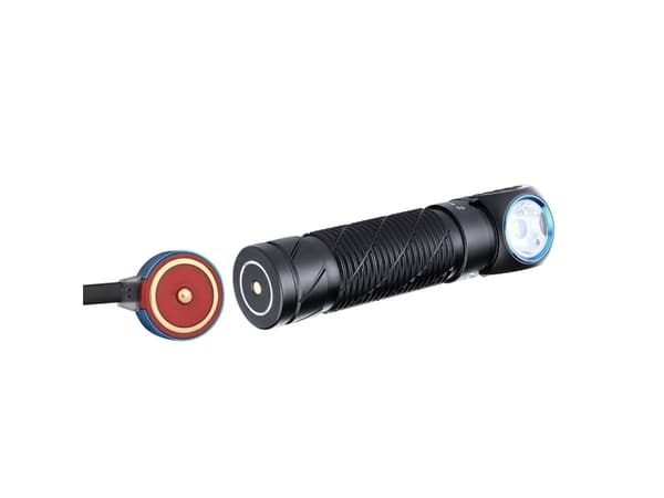 Olight Perun 2 LED otsalamppu, käsisoihtu + otsapanta taskulampulla, musta, alumiini, painikkeet, 1,5 m, IPX8