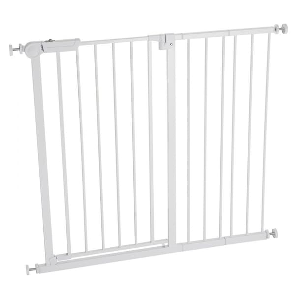 Justerverbar Babygrind 66-102 cm, Hundgrind 91 cm Höjd, Vit Färg