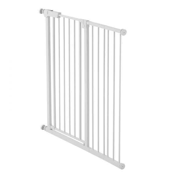 Justerverbar Babygrind 66-102 cm, Hundgrind 91 cm Höjd, Vit Färg