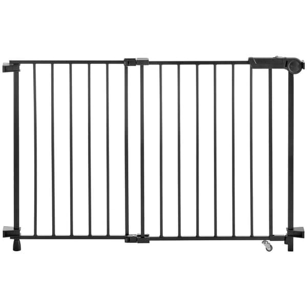 Babygrind, justerbar bredd 69-102 cm, 68 cm hög, svart, perfekt som hundgrind