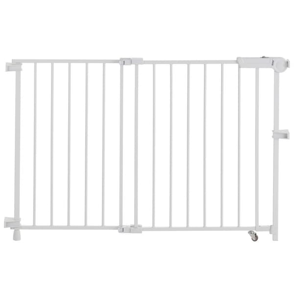 Babygitter, Justerbar Bredde 69-102 cm, Højde 68 cm, Hundegitter, Hvid Farve