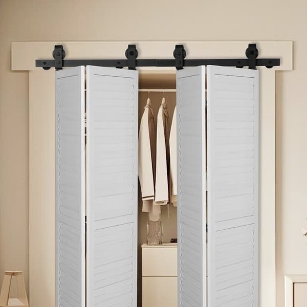 Skydedør Skinnesæt, Foldbar Foldedør, Til Fire 30 cm Døre, 12