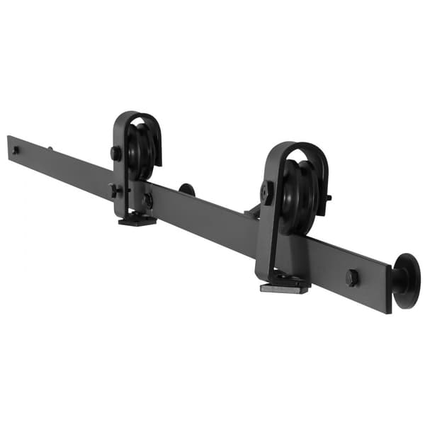 Skinnesæt til Dobbeltfoldet Skydedør, Ladedør Model, 132 cm, Til to 60 cm Døre