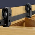 Miniatyrbillede 1 af 11: Skinnesæt til Dobbeltfoldet Skydedør, Ladedør Model, 132 cm, Til to 60 cm Døre