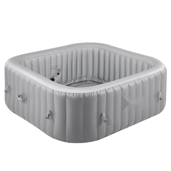 Oppusteligt Spa, 4-6 Personer, 1850 x 660 mm, Firkantet Bærbar, Udendørs Brug, Robust Og Komfortabel