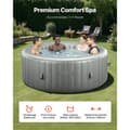 Miniatyrbild 2 av 11: Uppblåsbar Bubbelpool, 2080 x 660mm Rund, 4 till 6 Personer, Portabel Utomhusspa med Snabb Uppvärmning