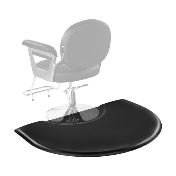 Frisørmåtte, Halvcirkelformet 1220 x 930 mm, Salonmåtte 25 mm Tyk til professionel brug