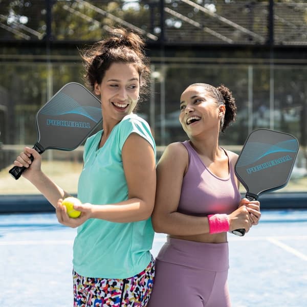 Pro Pickleball Paddle i Kolfiber, Honeycomb Core Racket, För Vuxna, Blå Färg