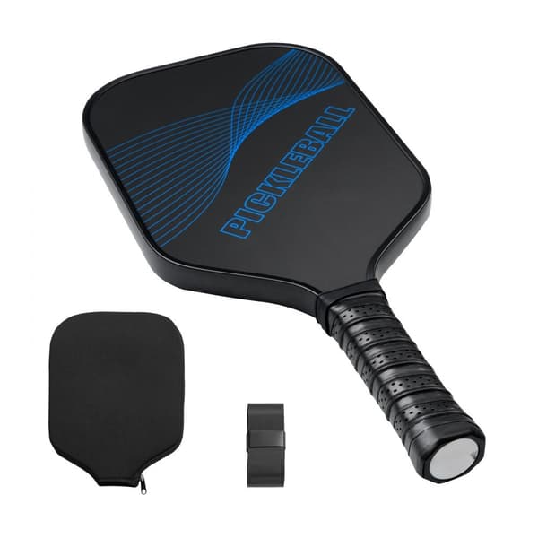 Pro Pickleball Paddle i Kolfiber, Honeycomb Core Racket, För Vuxna, Blå Färg