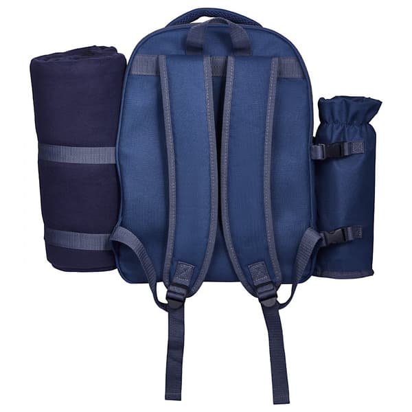 Picknickryggsäck för 2, Strandmodell, med Kylfack, Marinblå Färg