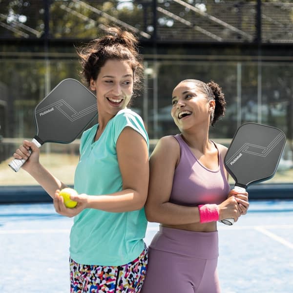 Pro Hiilikuituinen Pickleball-Maila, Hunajakennoydin, Aikuisten Musta Malli