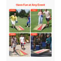 Miniatyrbillede 6 af 11: Cornhole-sæt 4x2ft, Bærbart træspilbræt, Inkluderer 8 sækkestole