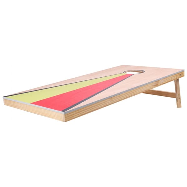 Cornhole-sæt 4x2ft, Bærbart træspilbræt, Inkluderer 8 sækkestole