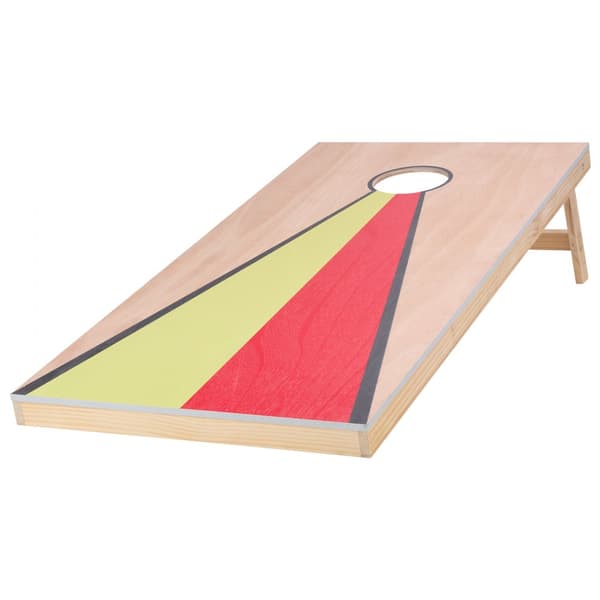Cornhole-sæt 4x2ft, Bærbart træspilbræt, Inkluderer 8 sækkestole