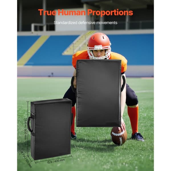 Fodbold Blocking Tackle Dummy Spark Shield Pad, 24x16, med Håndtag, 2 stk.