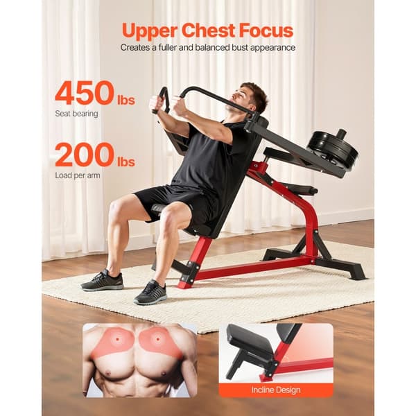 Incline Chest Fly og Rear Delt Fly Maskine, Overkropsøvelser Styrketræning, funktionel og slidstærk