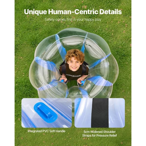 2-pak Oppustelige Bumperbolde 4FT/1.2M, PVC Body Sumo Zorbbold, Udendørs Brug, Robust Materiale