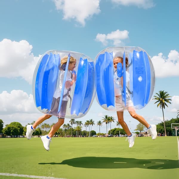 2-pack 3FT/0.9M Uppblåsbara Bumperbollar, PVC Body Sumo Zorbboll, Robust, Utomhusspel