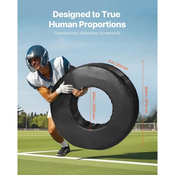 Fodbold Tacklehjul, Tackling Dummy Model, Vandtæt PVC, Ringrem, 1 Stk