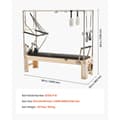 Pikkukuva 7 / 11: Pilates Reformer -puulaite, Kotikuntosalin treenilaite, Puinen Pilates-laitteisto