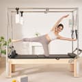 Pikkukuva 8 / 11: Pilates Reformer -puulaite, Kotikuntosalin treenilaite, Puinen Pilates-laitteisto