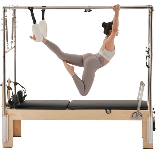 Pilates Reformer -puulaite, Kotikuntosalin treenilaite, Puinen Pilates-laitteisto