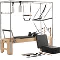 Pikkukuva 11 / 11: Pilates Reformer -puulaite, Kotikuntosalin treenilaite, Puinen Pilates-laitteisto