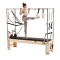 Pikkukuva 1 / 11: Pilates Reformer -puulaite, Kotikuntosalin treenilaite, Puinen Pilates-laitteisto
