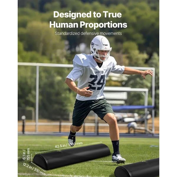 Fodbold Tackling Dummy 42,5 tommer, Step Over Dummy, Blokeringspude Udstyr, Sæt af 2