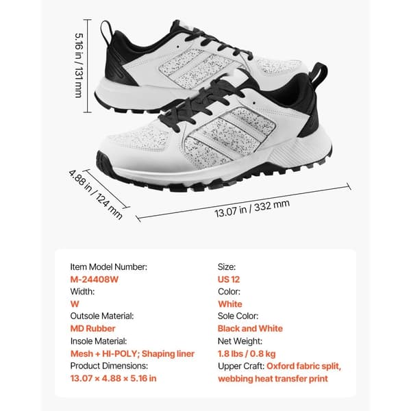 Crosstraining Sko W Bredde, Sneakers UK Størrelse 11, Brede Tåboks, Hvide