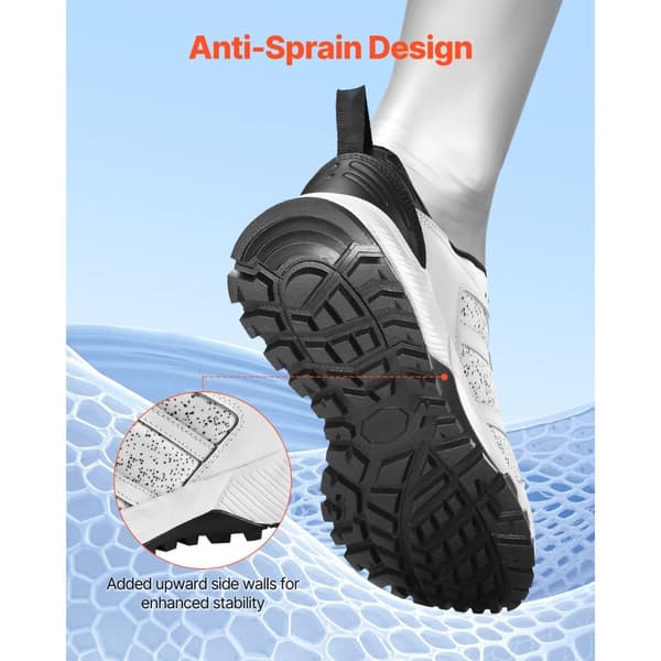 Crosstraining Sko W Bredde, Sneakers Størrelse UK 9, Brede Tåboks Sko, Hvid Farve