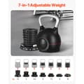 Miniatyrbillede 5 af 11: Justerbar Kettlebell, 7 vægtniveauer 1,5-10 kg, nemt at skifte vægt, træningsudstyr til hjemmet