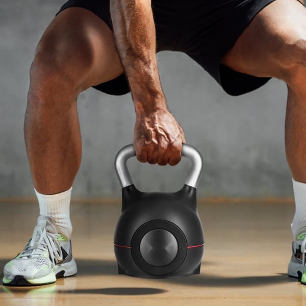 Justerbar Kettlebell, 7 vægtniveauer 1,5-10 kg, nemt at skifte vægt, træningsudstyr til hjemmet