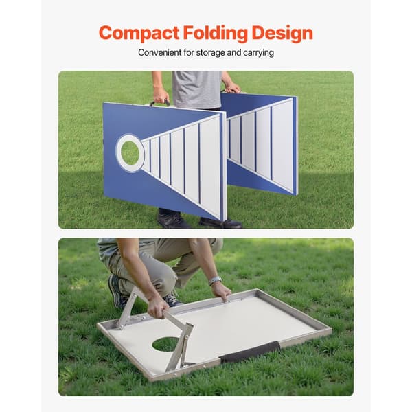 Cornhole-set 3x60 cm, Bärbart Kastspelet bräde i Aluminium, Inklusive 8 Säckar