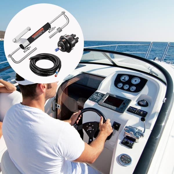 90HK Hydraulisk Påhængsmotorstyringssæt, Til Marinebåde, Robust, Langlebig, Høj Ydeevne